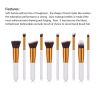 10 pcs makeup brush set (White Golden)