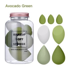 7Pcs Makeup Sponge Set Face Beauty Cosmetic Powder Puff for Foundation Cream Concealer Make Up Blender Tools Sponge –∫–æ—Å–º–µ—Ç–∏–∫–∞ (Color: Avocado Green)