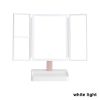 Rechargeable Foldable Makeup Mirror With LED Light 360¬∞ Adjust Wireless 1-3X Magnifying 3 Tone Light Desktop Vanity Table Mirror